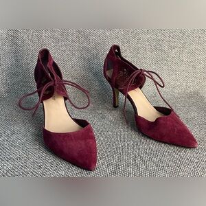 Bella Vita Red Heels with Suede Finish